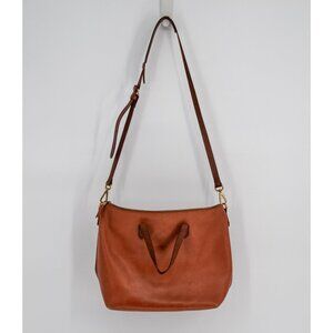 Madewell The Transport Satchel Bag Crossbody in English Saddle Leather Brown